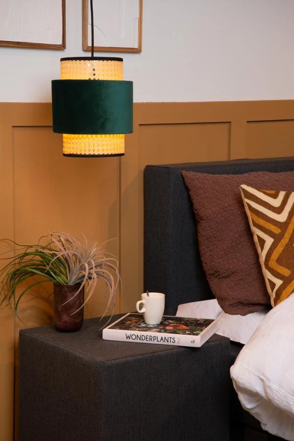 Lucide JAVOR - Hanglamp - Ø 23 cm - 1xE27 - Groen - sfeer 1
